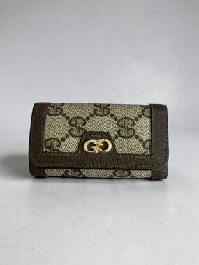 GUCCI Vintage Brown Keyholder Wallet Womens